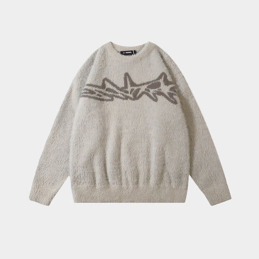 'Tribal' Knitted Sweater - Apricot
