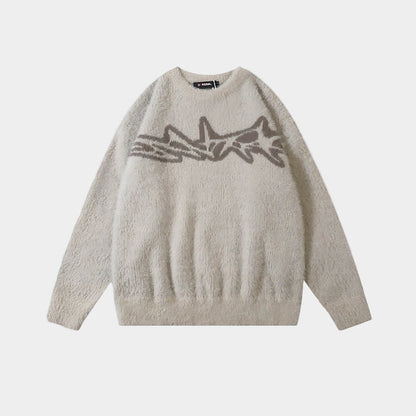 'Tribal' Knitted Sweater - Black